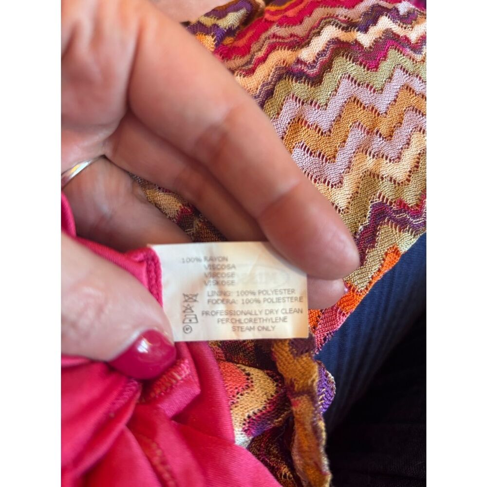 Missoni Chevron Wide-Leg Pants in Pink, Purple & Orange size EU 42 or US 10 - Picture 7 of 9